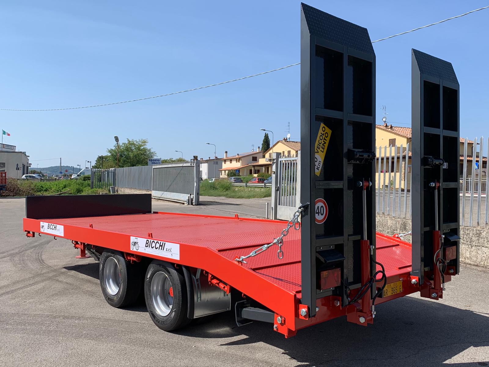 Gépszállító tréler tandemkerekes