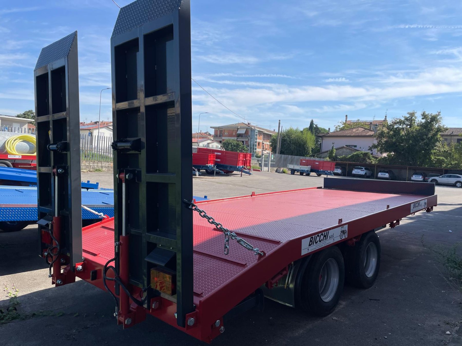 Gépszállító tréler tandemkerekes