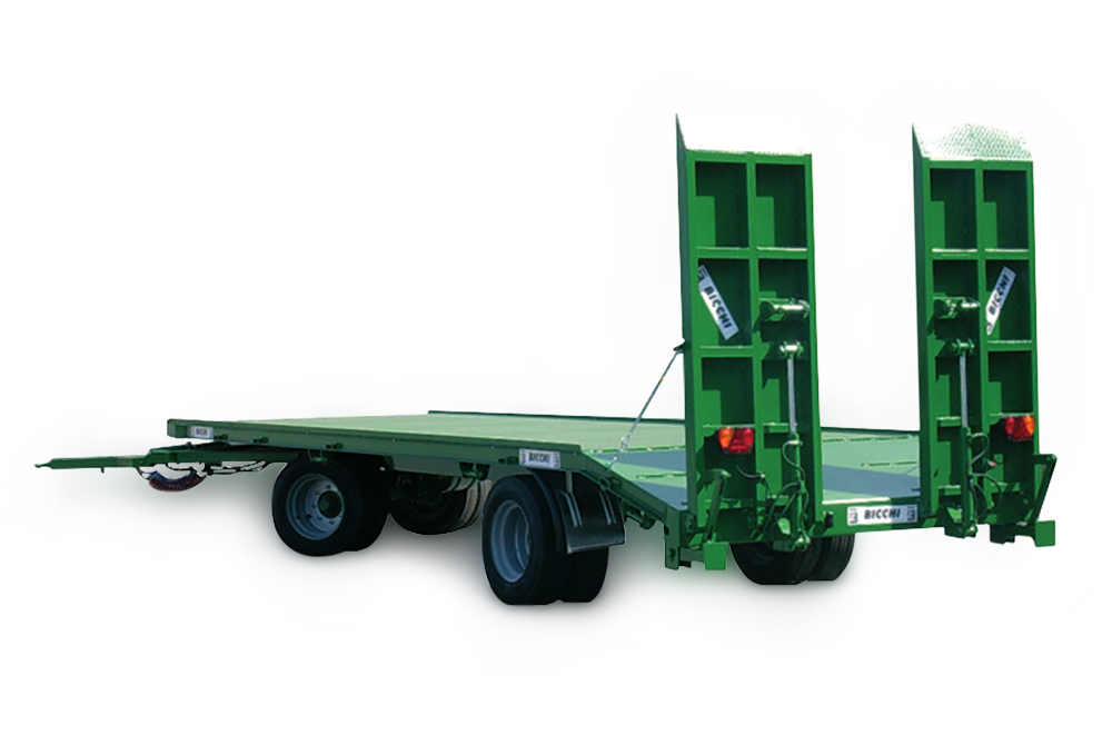 Gépszállító tréler 2 tengelyes
