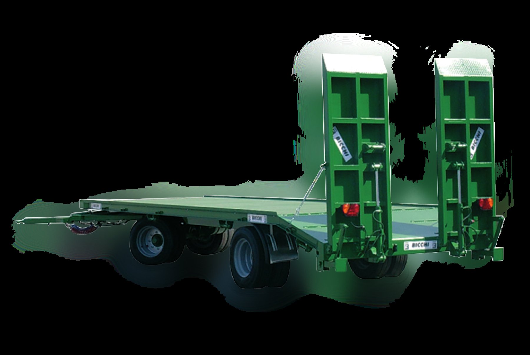 Gépszállító tréler 2 tengelyes